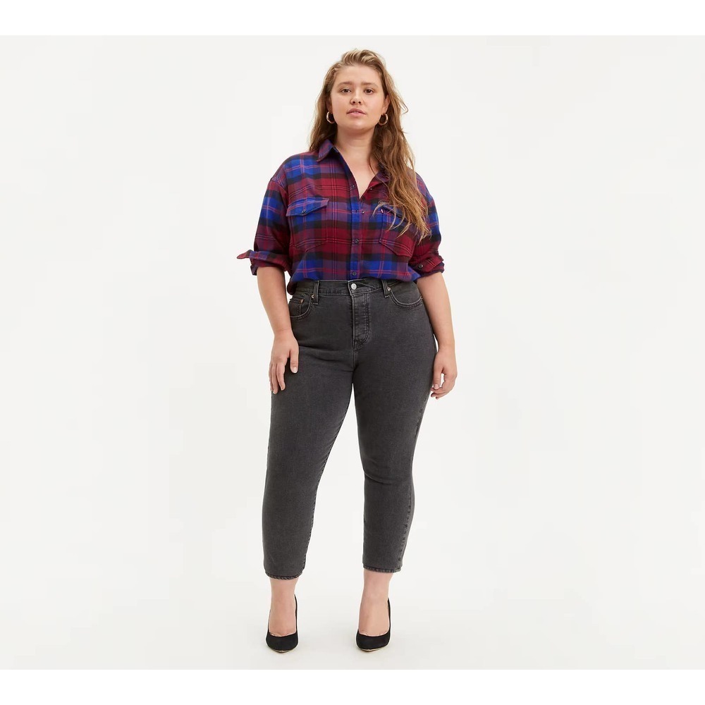 NWT Levi’s Premium 24W Wedgie Skinny Jeans Faded Smoky Black